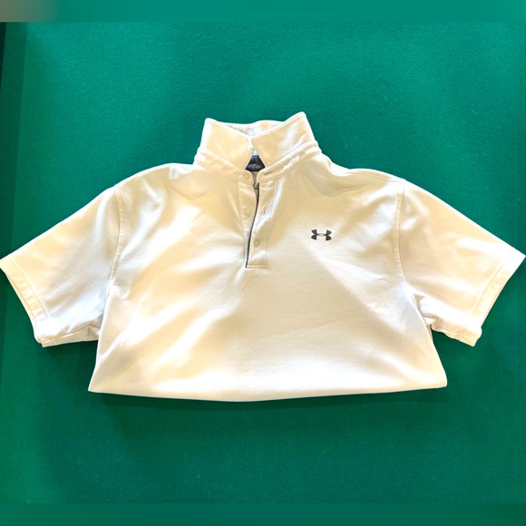 Men’s Under Armor white polo size XL in great condition - Picture 1 of 4